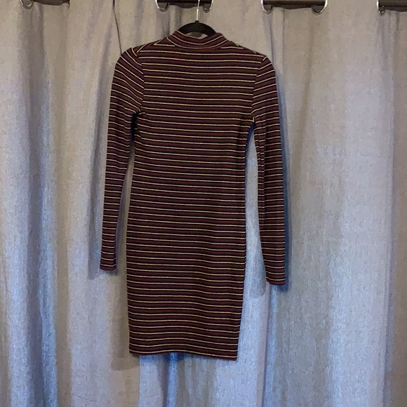 Topshop Long Sleeve Striped Dress - Picture 2 of 3